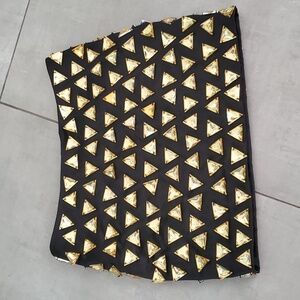 VINTAGE BEBE JEWELED SATIN MICRO MINI SKIRT 0